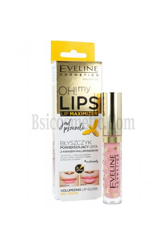 Гланц за уголемяване на устните с пчелна отрова Eveline OH! My Lips Lips Lip Maximizer Bee Venom